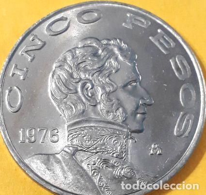 Monedas antiguas de Am&eacute;rica: moneda mexico 5 pesos 1976 - Foto 1