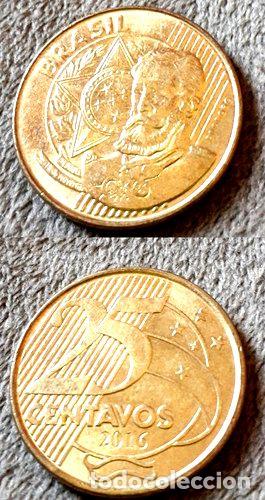 Monedas antiguas de Am&eacute;rica: moneda de 25 centavos de brasil ano 2016 sin circular - Foto 1