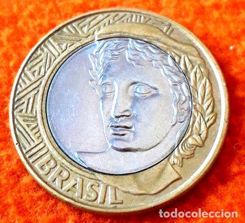 Monedas antiguas de Am&eacute;rica: moneda de brasil de un real ano 2007 - Foto 1