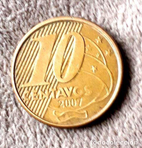 Monedas antiguas de Am&eacute;rica: moneda de 10 centavos ano 2007 de brasil - Foto 1