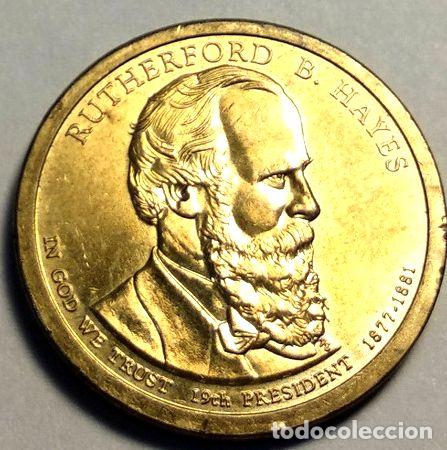 Monedas antiguas de Am&eacute;rica: eeuu moneda 1 dolar presidente rutherford 2011p usada - Foto 1