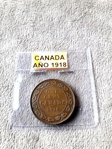 Monedas antiguas de Am&eacute;rica: moneda de un centavo de canada ano 1918 - Foto 1