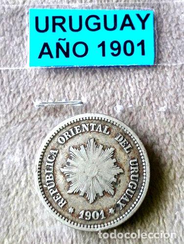 Monedas antiguas de Am&eacute;rica: moneda de uruguay ano 1901 - Foto 1