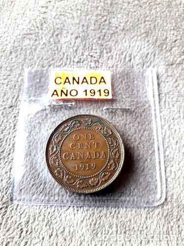 Monedas antiguas de Am&eacute;rica: moneda de un centavo de canada ano 1919 - Foto 1