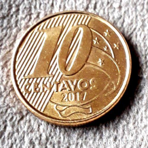 Monedas antiguas de Am&eacute;rica: moneda de 10 centavos de brasil ano 2017 sin circular - Foto 1