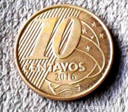 Monedas antiguas de Am&eacute;rica: moneda de brasil de 10 centavos 2016 - Foto 1