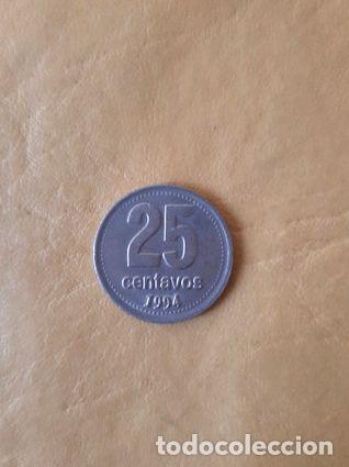 Monedas antiguas de Am&eacute;rica: moneda 25 centavos argentina 1994 - Foto 1