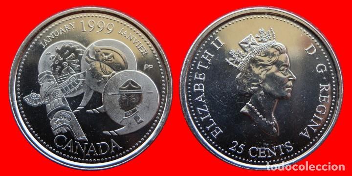 Monedas antiguas de Am&eacute;rica: 25 CENTAVOS 1999 ENERO SIN CIRCULAR CANADA-5134SC - Foto 1