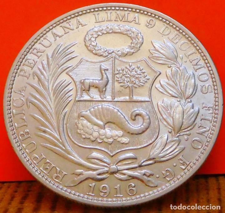 Monedas antiguas de Am&eacute;rica: PERU, SOL, 1916. PLATA. SC. (1763) - Foto 2