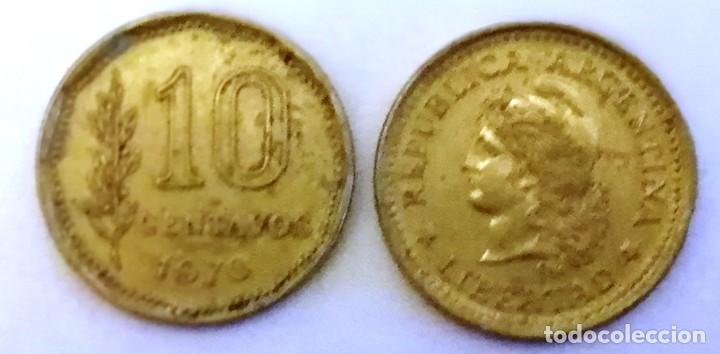 Monedas antiguas de Am&eacute;rica: monedas Argentina 10 centavos - Foto 1