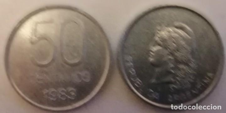 Monedas antiguas de Am&eacute;rica: monedas Argentina 50 centavos - Foto 1