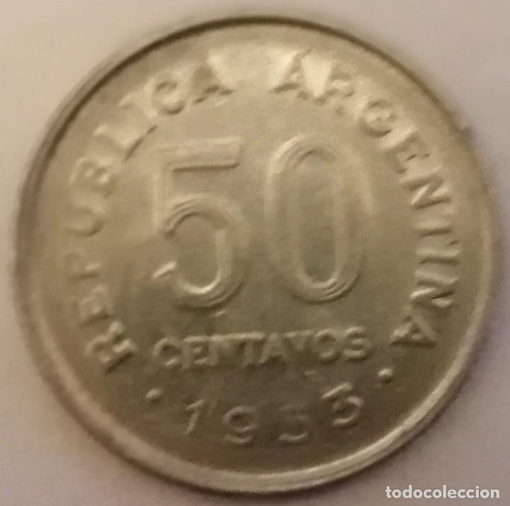 Monedas antiguas de Am&eacute;rica: monedas Argentina 50 centavos - Foto 1