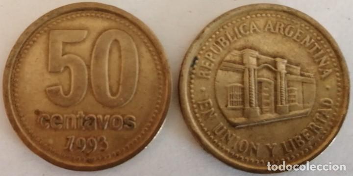 Monedas antiguas de Am&eacute;rica: monedas Argentina 50 centavos - Foto 1