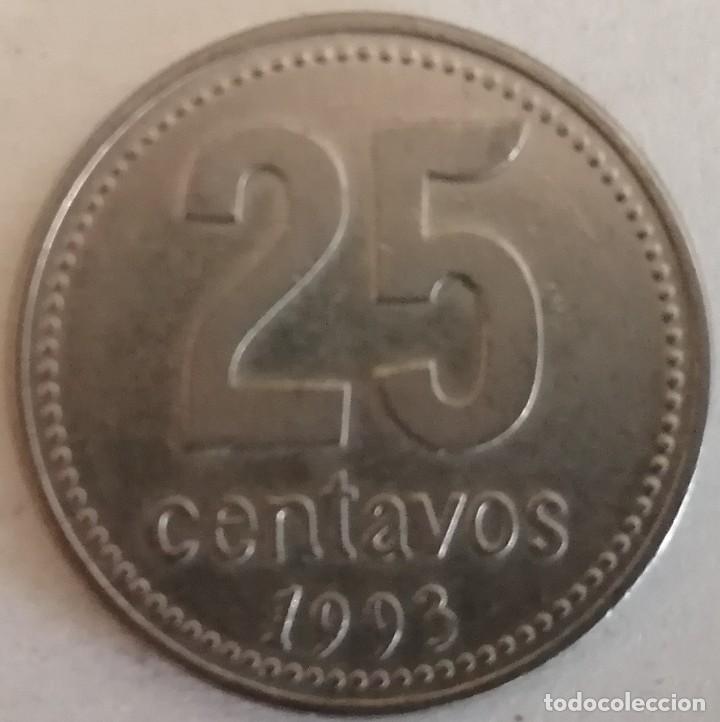 Monedas antiguas de Am&eacute;rica: monedas Argentina 25 centavos - Foto 1