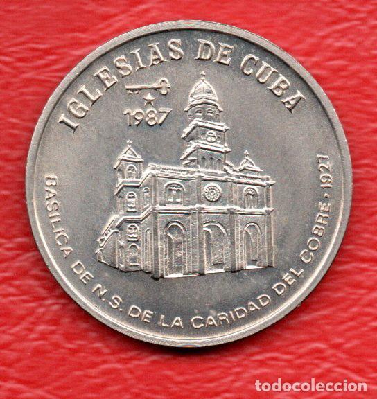 Monedas antiguas de Am&eacute;rica: CUBA - 1 PESO 1987 - BASILICA DE N.S. DE LA CARIDAD DEL COBRE