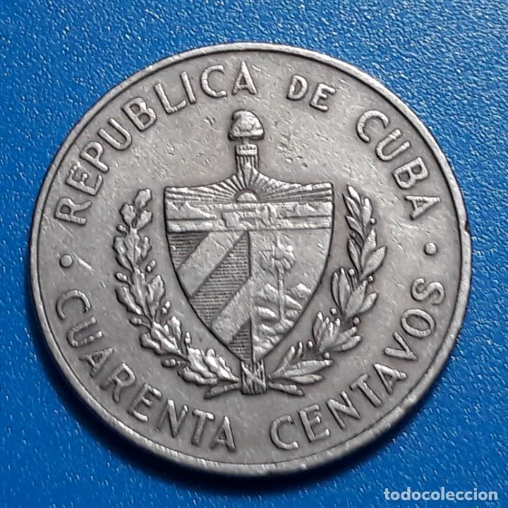 Monedas antiguas de Am&eacute;rica: CUBA 40 CENTAVOS 1962 - Foto 2