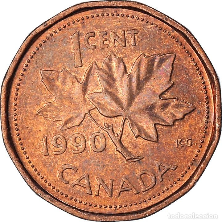 Monedas antiguas de Am&eacute;rica: [#943893] Moneda, Canad&aacute;, Cent, 1990 - Foto 2