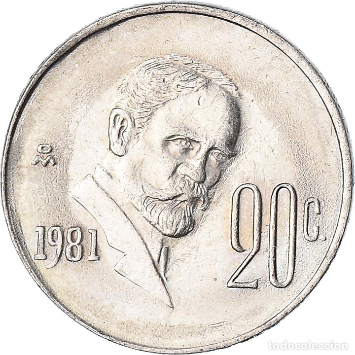 Monedas antiguas de Am&eacute;rica: [#945221] Moneda, M&eacute;xico, 20 Centavos, 1981 - Foto 2