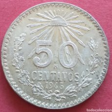 Monedas antiguas de América: MEXICO 50 CENTAVOS DE PLATA 1945