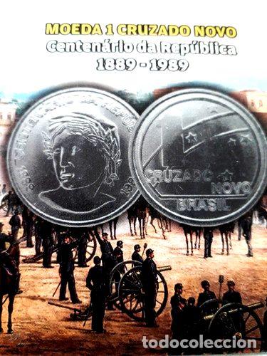 Monedas antiguas de Am&eacute;rica: blister con moneda de brasil centenario de la republica - Foto 1