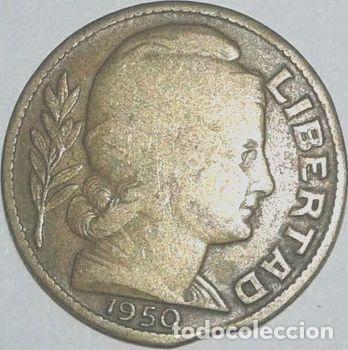 Monedas antiguas de Am&eacute;rica: torito 10 centavos 1950 con error Ed. 1950 - Foto 1