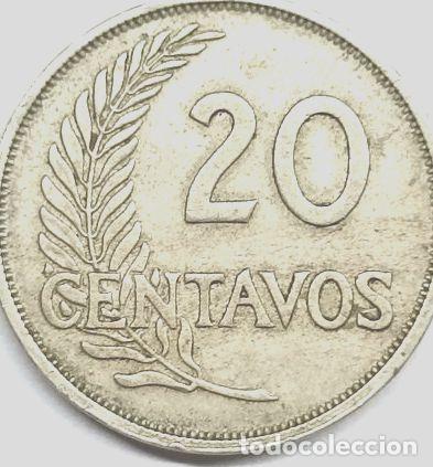 Monedas antiguas de Am&eacute;rica: moneda 20 centavos peru 1940 - Foto 1