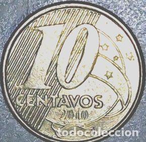 Monedas antiguas de Am&eacute;rica: brasil moneda 10 centavos 2010 km 649 - Foto 1