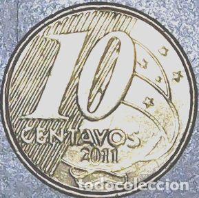 Monedas antiguas de Am&eacute;rica: brasil moneda 10 centavos 2011 km 649 - Foto 1