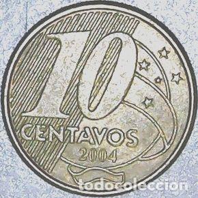 Monedas antiguas de Am&eacute;rica: brasil moneda 10 centavos 2004 km 649 - Foto 1