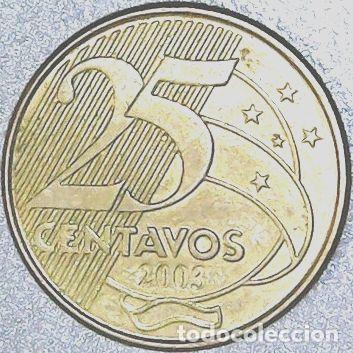 Monedas antiguas de Am&eacute;rica: brasil moneda 25 centavos 2003 km 650 - Foto 1