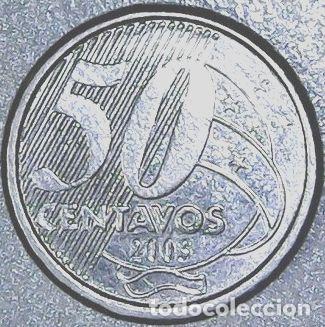 Monedas antiguas de Am&eacute;rica: brasil moneda 50 centavos 2003 km 651a - Foto 1