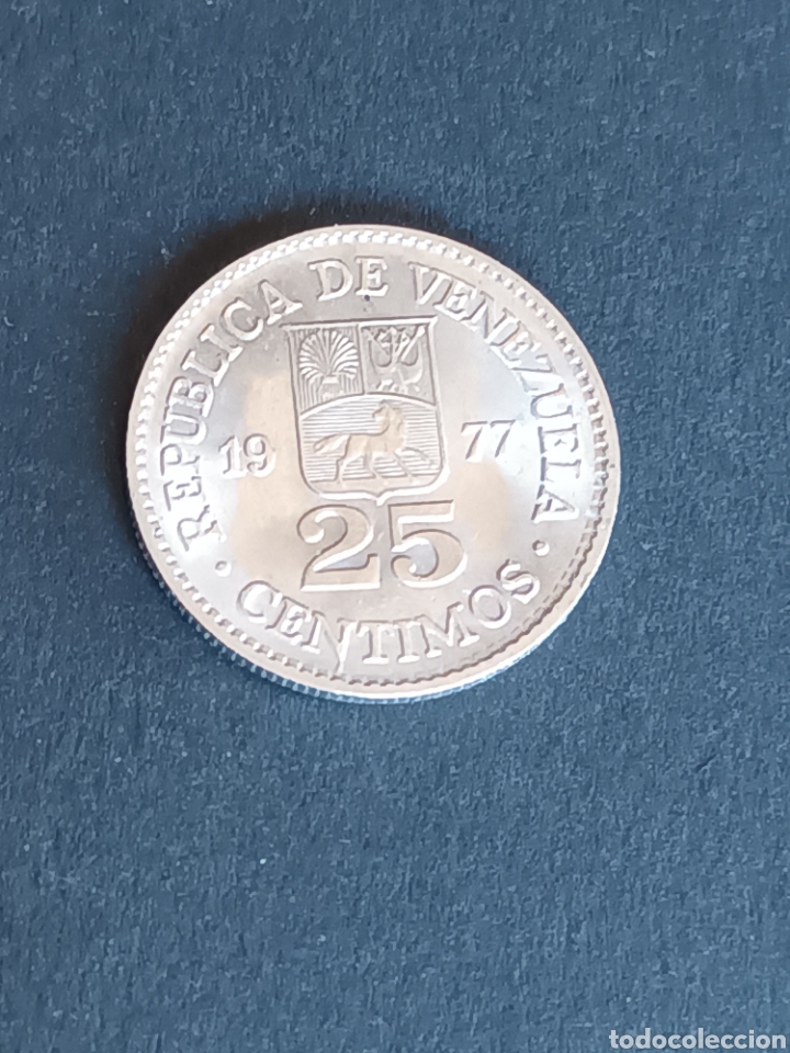 Monedas antiguas de Am&eacute;rica: VENEZUELA. 25 C&Eacute;NTIMOS DE 1977. - Foto 2
