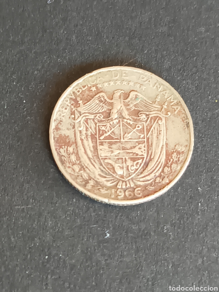 Monedas antiguas de Am&eacute;rica: PANAM&Aacute;. UN D&Eacute;CIMO DE BALBOA. 1966. - Foto 2