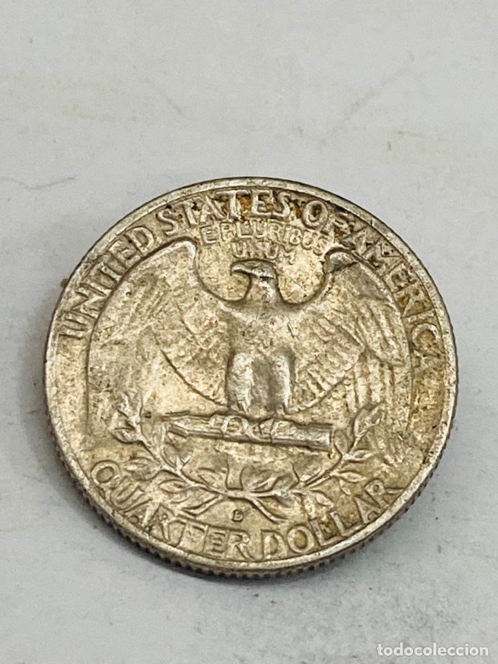Monedas antiguas de Am&eacute;rica: Moneda de plata Quarter Dollar 1958 - Foto 2