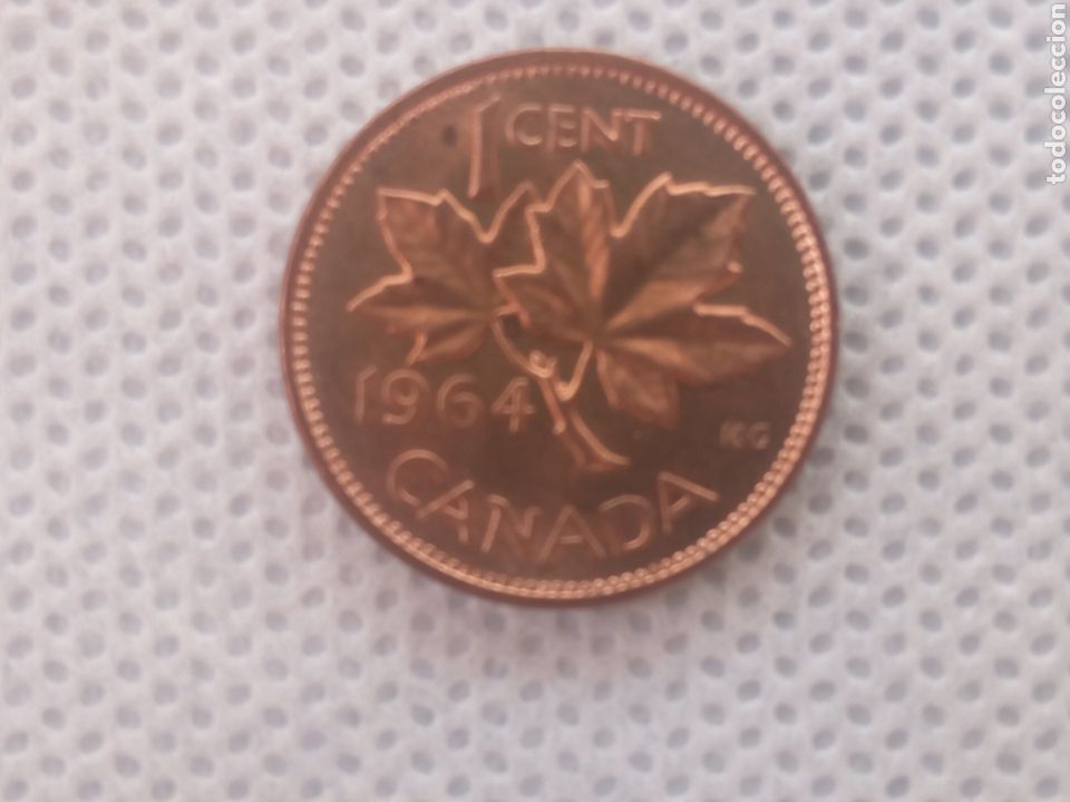 Monedas antiguas de Am&eacute;rica: Canad&aacute; moneda 1 centavo 1964 - Foto 2