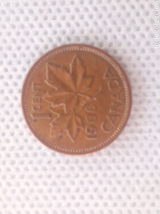 Monedas antiguas de Am&eacute;rica: Canad&aacute; moneda 1 centavo 1968 - Foto 2
