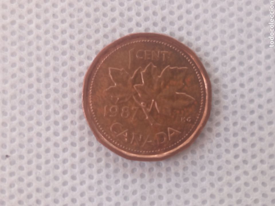 Monedas antiguas de Am&eacute;rica: Canad&aacute; moneda 1 centavo 1987 - Foto 2