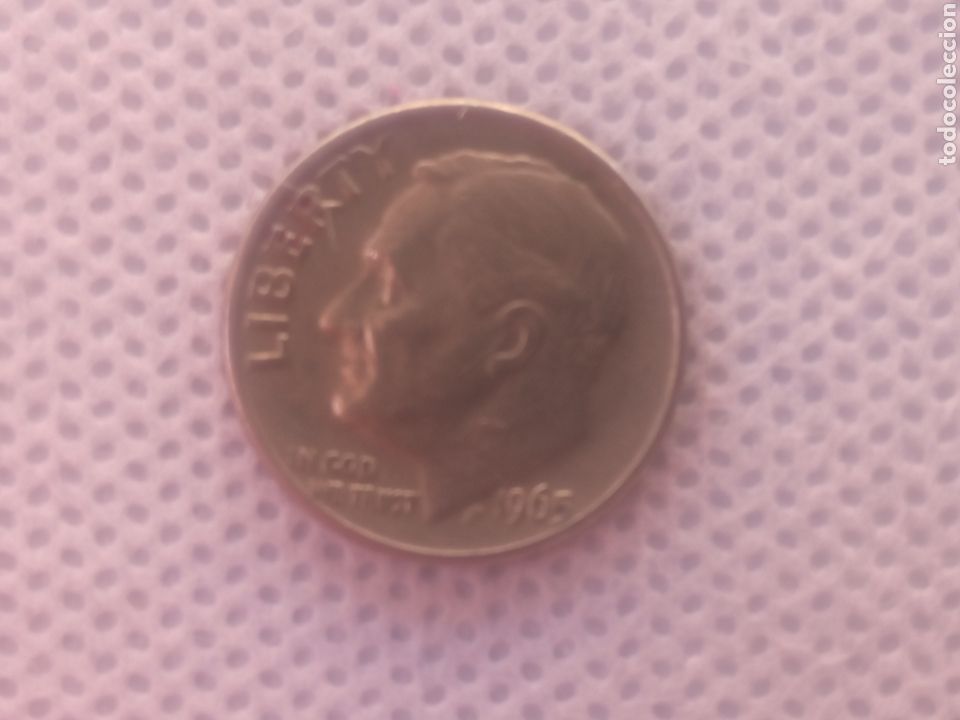Monedas antiguas de Am&eacute;rica: EEUU moneda 1 dime 1965 sin ceca (P) - Foto 1