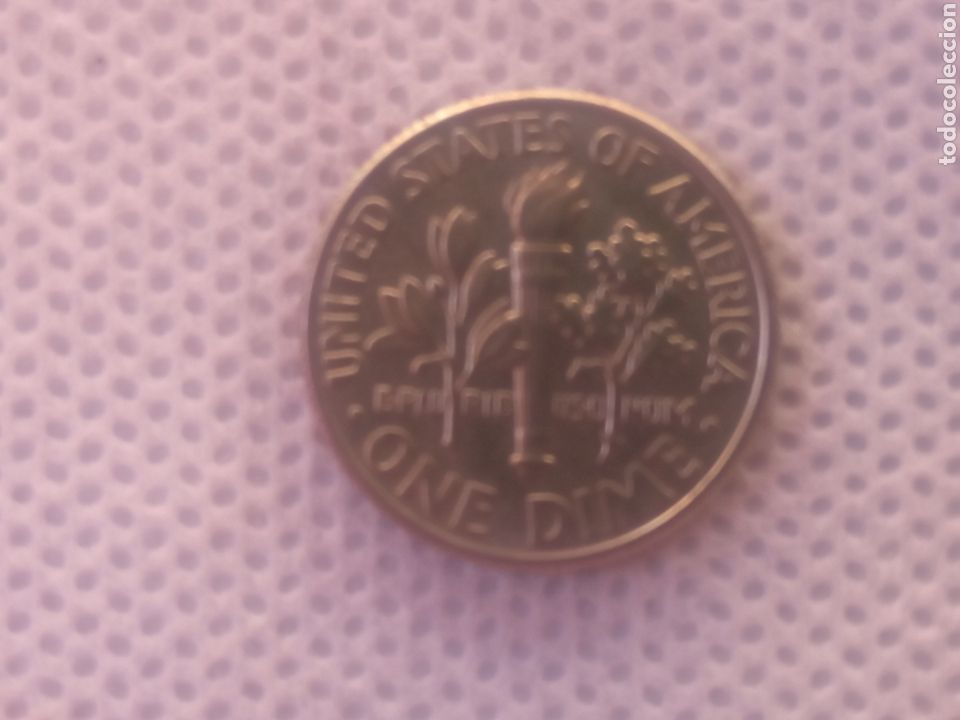 Monedas antiguas de Am&eacute;rica: EEUU moneda 1 dime 1992 ceca D - Foto 2
