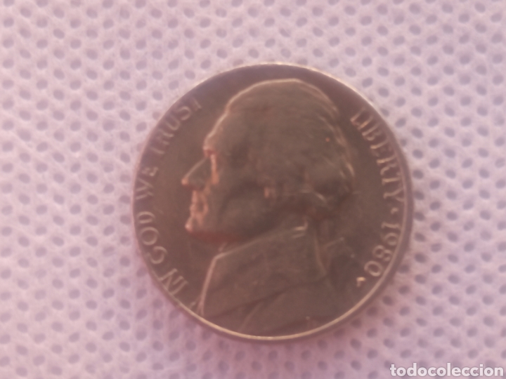 Monedas antiguas de Am&eacute;rica: EEUU moneda 5 centavos 1980 ceca P - Foto 1