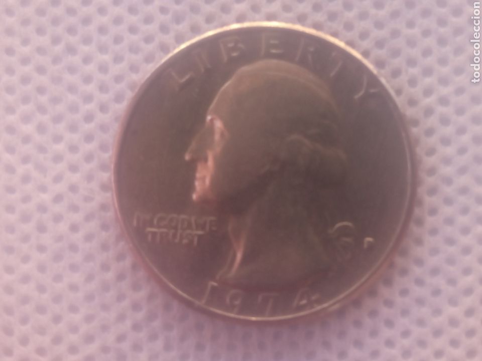 Monedas antiguas de Am&eacute;rica: EEUU moneda 1/4 d&oacute;lar 1974 ceca D - Foto 1