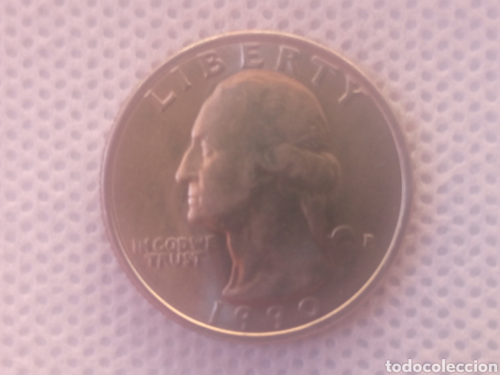 Monedas antiguas de Am&eacute;rica: EEUU moneda 1/4 d&oacute;lar 1990 ceca P - Foto 1
