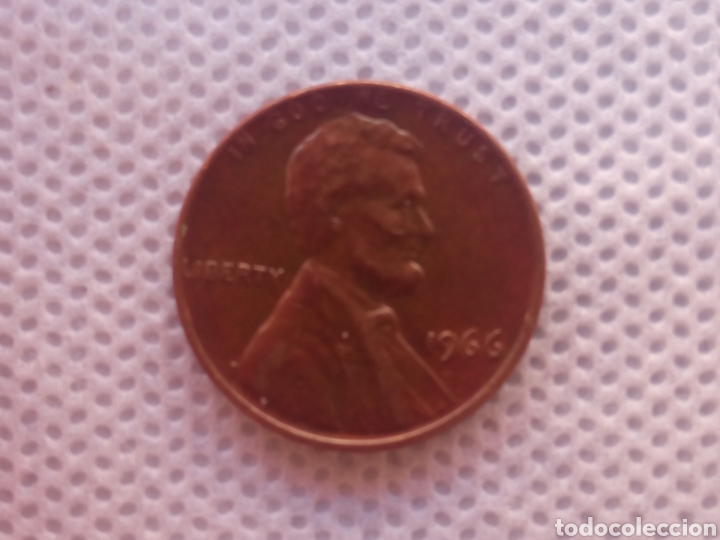 Monedas antiguas de Am&eacute;rica: EEUU moneda 1 centavo 1966 ceca &rdquo;P&rdquo; - Foto 1