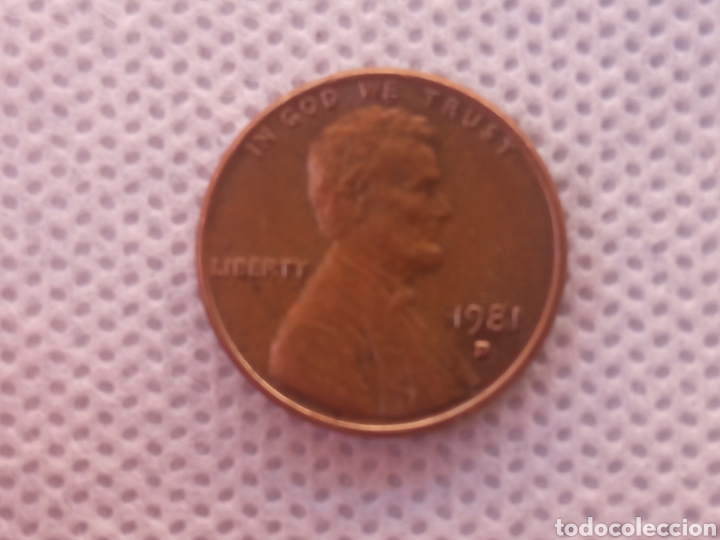 Monedas antiguas de Am&eacute;rica: EEUU moneda 1 centavo 1981 ceca D - Foto 1