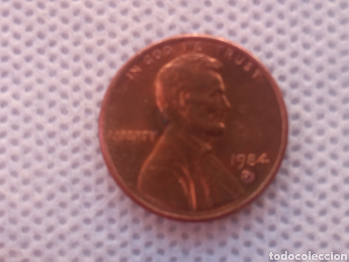 Monedas antiguas de Am&eacute;rica: EEUU moneda 1 centavo 1984 ceca D - Foto 1
