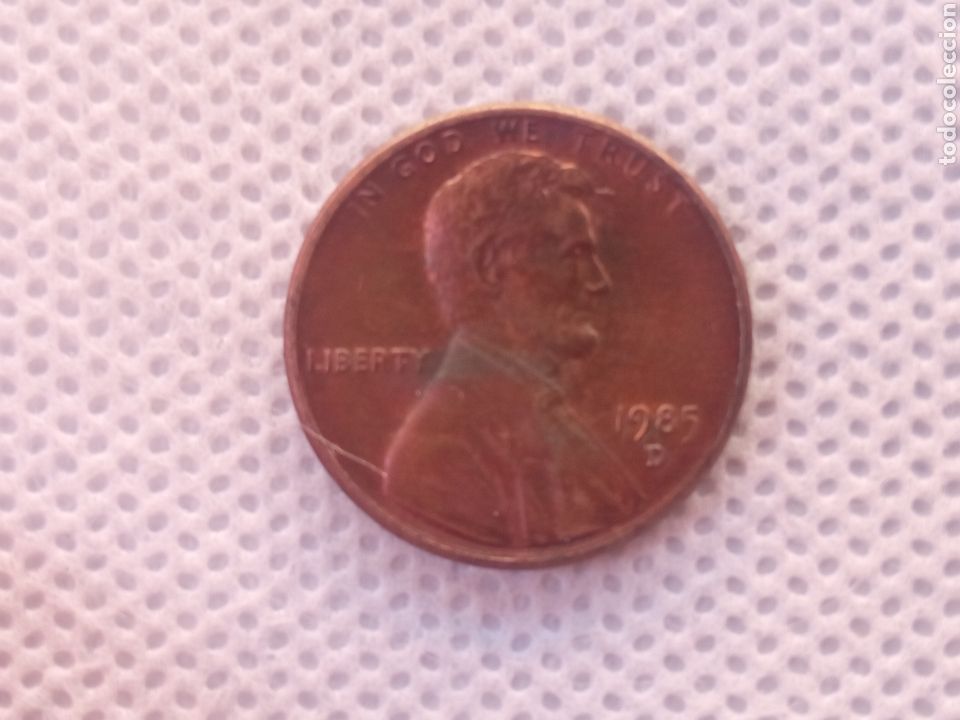 Monedas antiguas de Am&eacute;rica: EEUU moneda 1 centavo 1985 ceca D - Foto 1