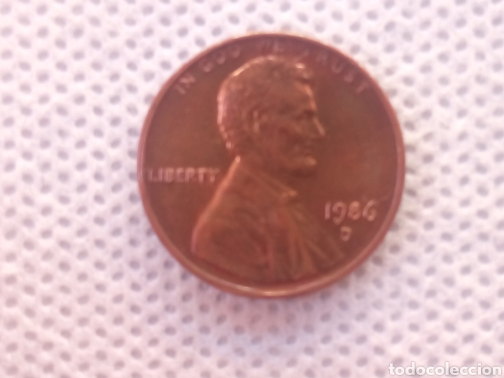 Monedas antiguas de Am&eacute;rica: EEUU moneda 1 centavo 1986 ceca D - Foto 1
