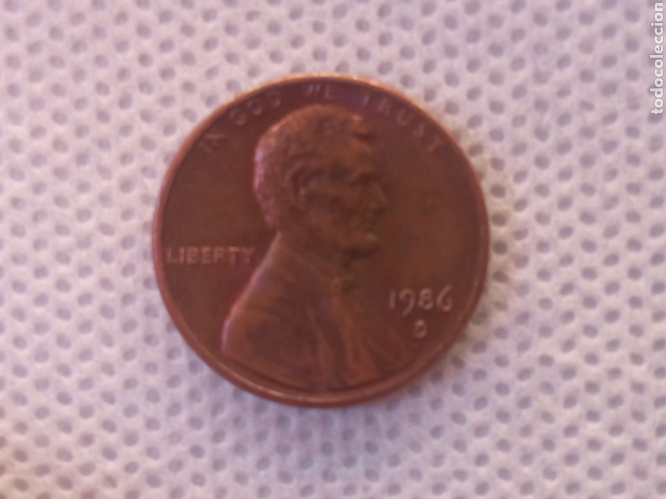 Monedas antiguas de Am&eacute;rica: EEUU moneda 1 centavo 1986 ceca D - Foto 1