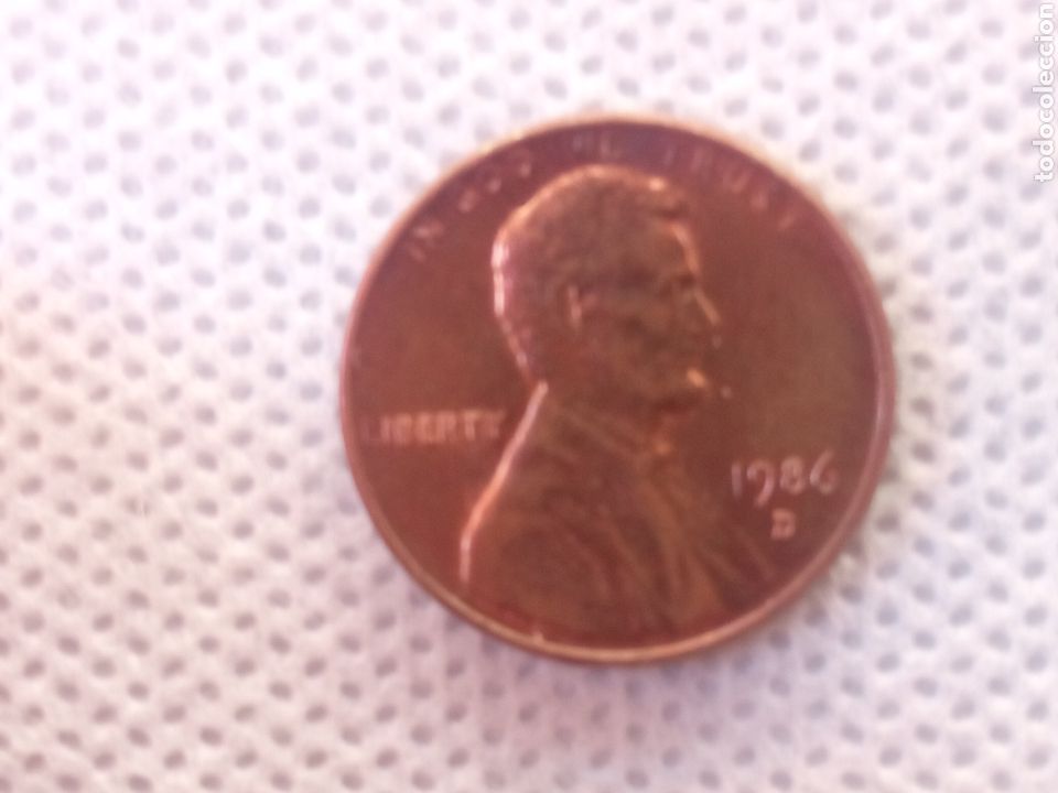 Monedas antiguas de Am&eacute;rica: EEUU moneda 1 centavo 1986 ceca D - Foto 1