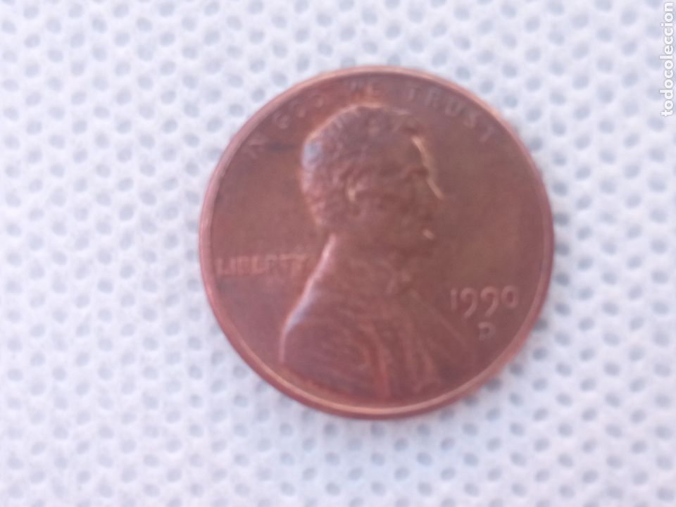 Monedas antiguas de Am&eacute;rica: EEUU moneda 1 centavo 1990 ceca D - Foto 1